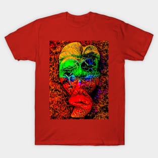 A Bali face mask on red background T-Shirt